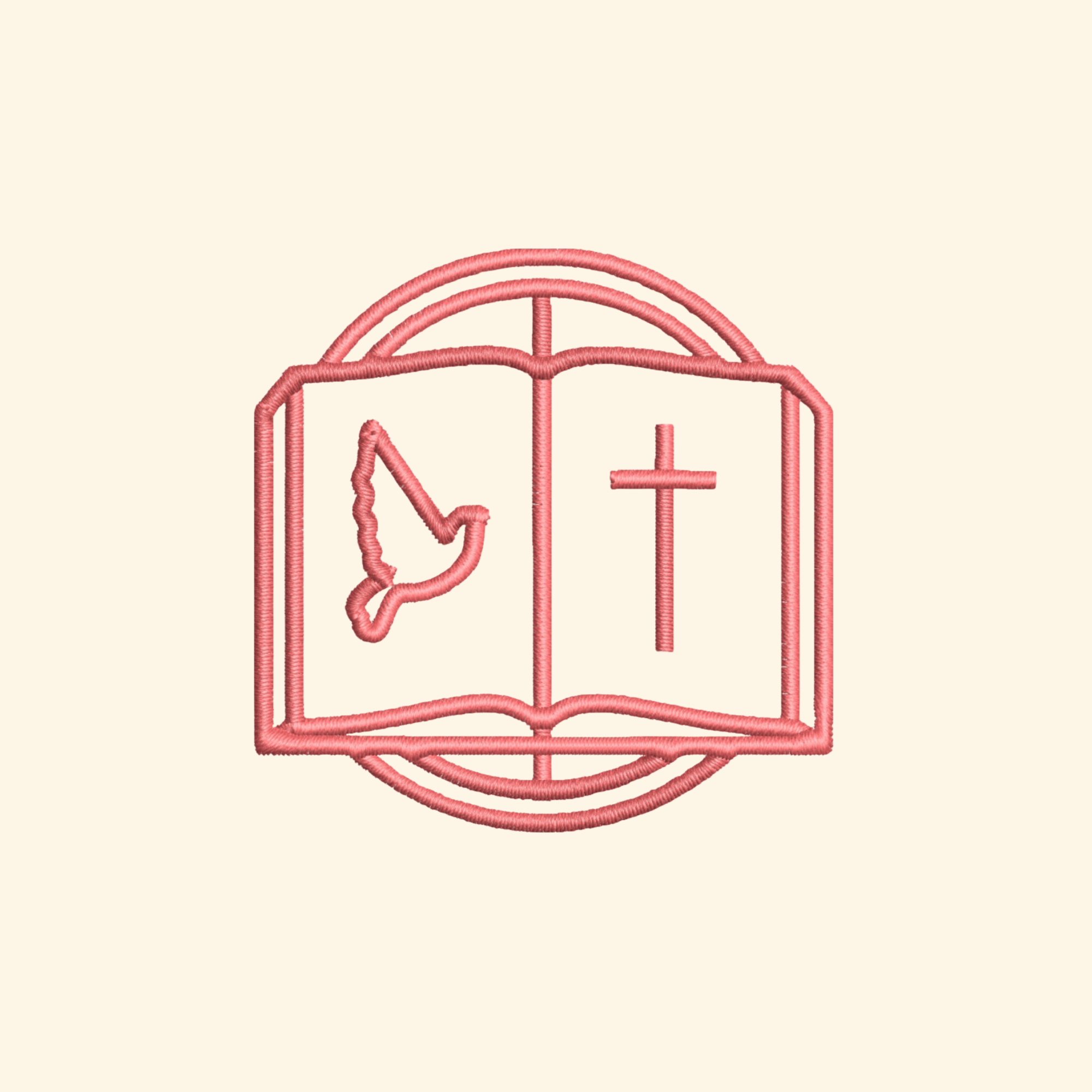 Bible embroidery design, Christian embroidery file, Machine embroidery, 7 Formats + 6 Sizes
