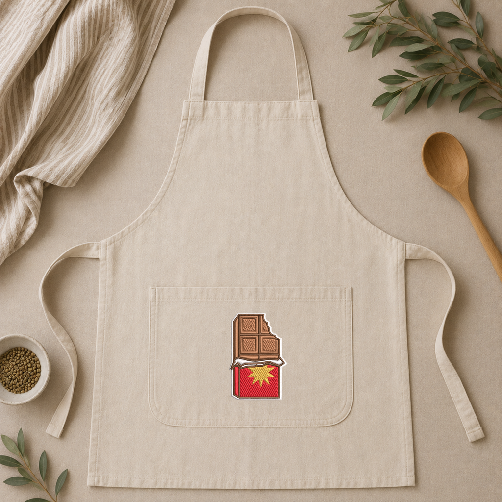 Chocolate embroidery design, Food embroidery file, Machine embroidery, 7 Formats + 6 Sizes