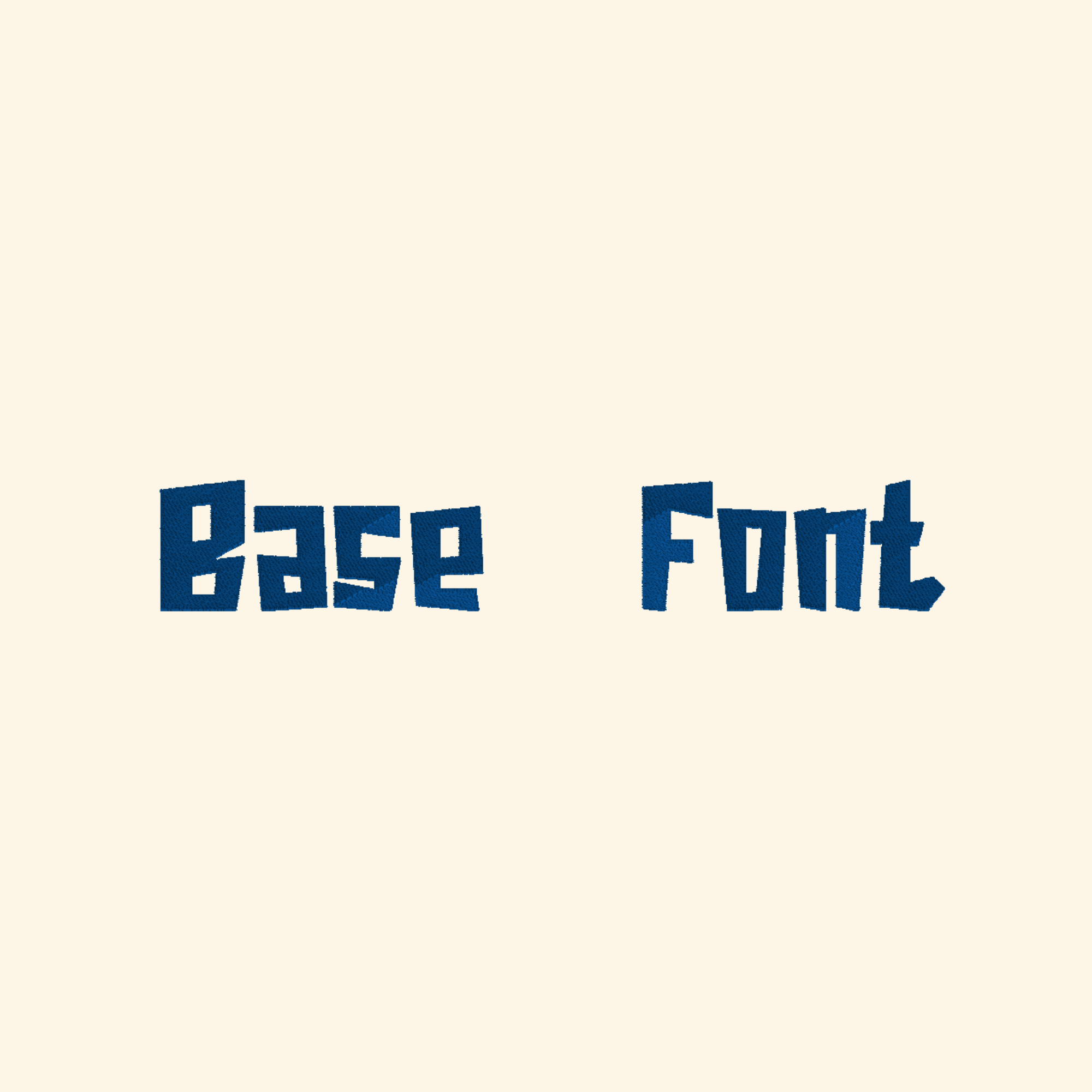 Base - kids embroidery font, Fancy font, Machine embroidery font, 7 Formats + 7 Sizes