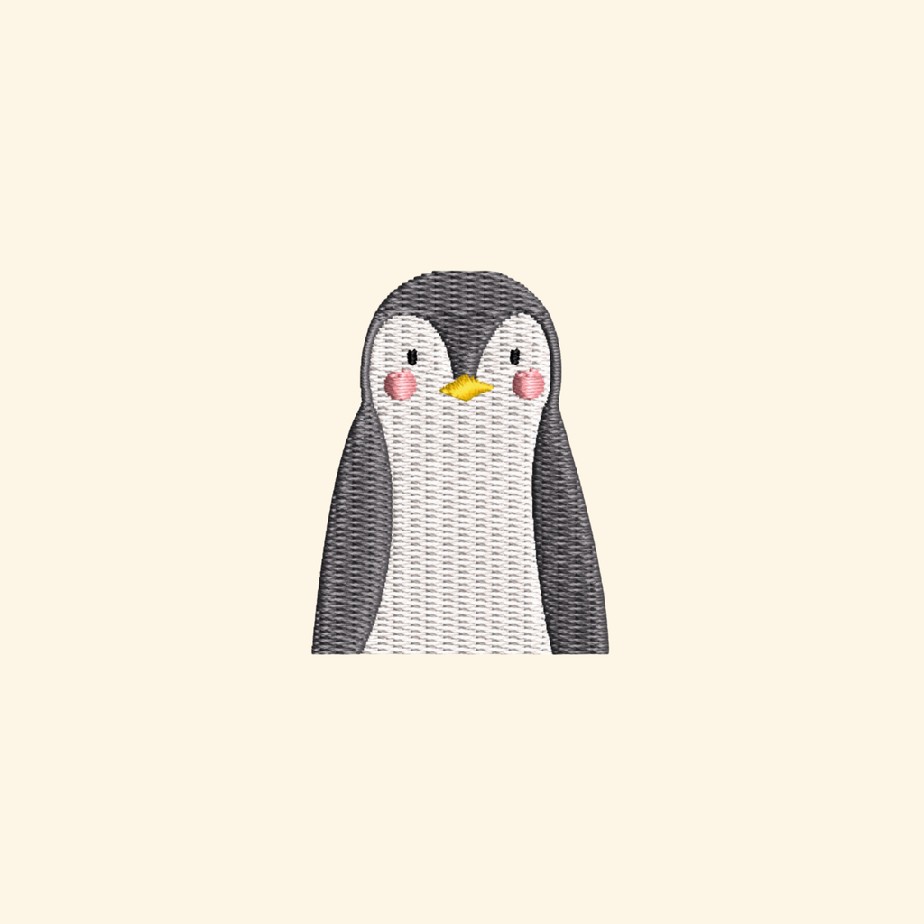 Penguin embroidery design, Winter animals embroidery file, Machine embroidery, 7 Formats + 6 Sizes