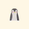 Penguin embroidery design, Winter animals embroidery file, Machine embroidery, 7 Formats + 6 Sizes