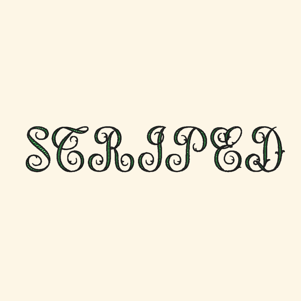 BX font - Striped monogram, Script font, Machine embroidery alphabet