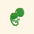 Chamaleon embroidery design, Animals embroidery file, Machine embroidery, 7 Formats + 6 Sizes