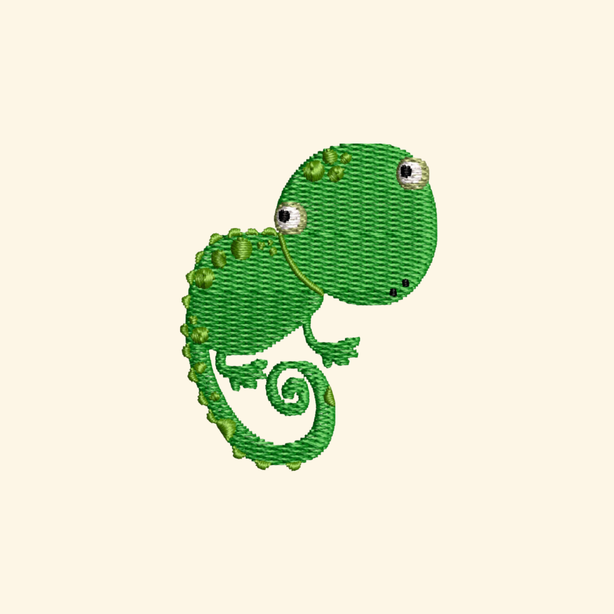 Chamaleon embroidery design, Animals embroidery file, Machine embroidery, 7 Formats + 6 Sizes