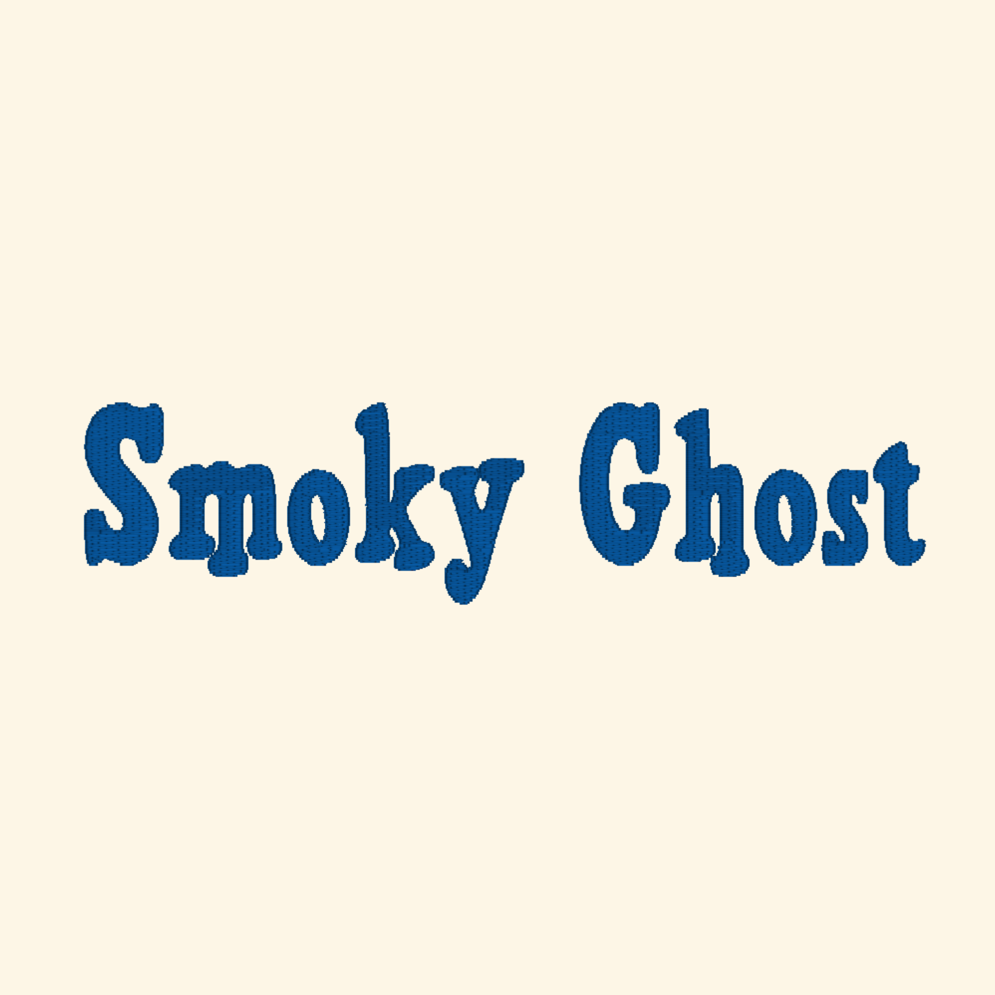 Smoky Ghost embroidery font, Halloween embroidery font, Simple machine embroidery font, 7 Formats + 7 Sizes