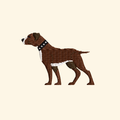 Dog embroidery design, Pets embroidery file, Machine embroidery, 7 Formats + 6 Sizes