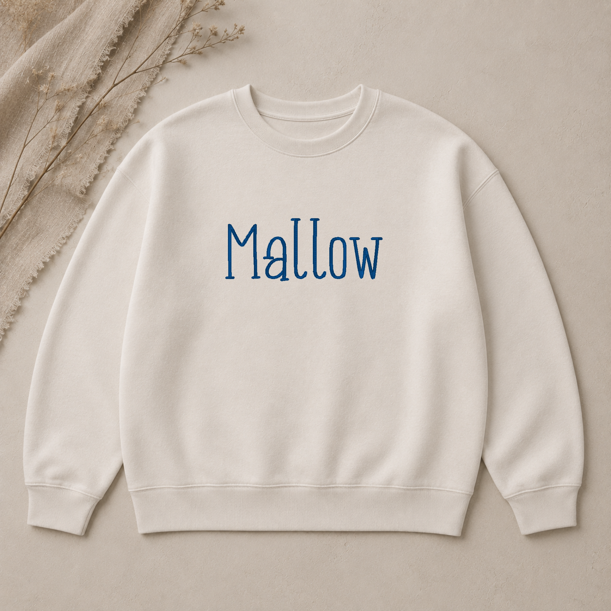 Mallow embroidery font, Simple serif font, Machine embroidery font, 7 Formats + 7 Sizes