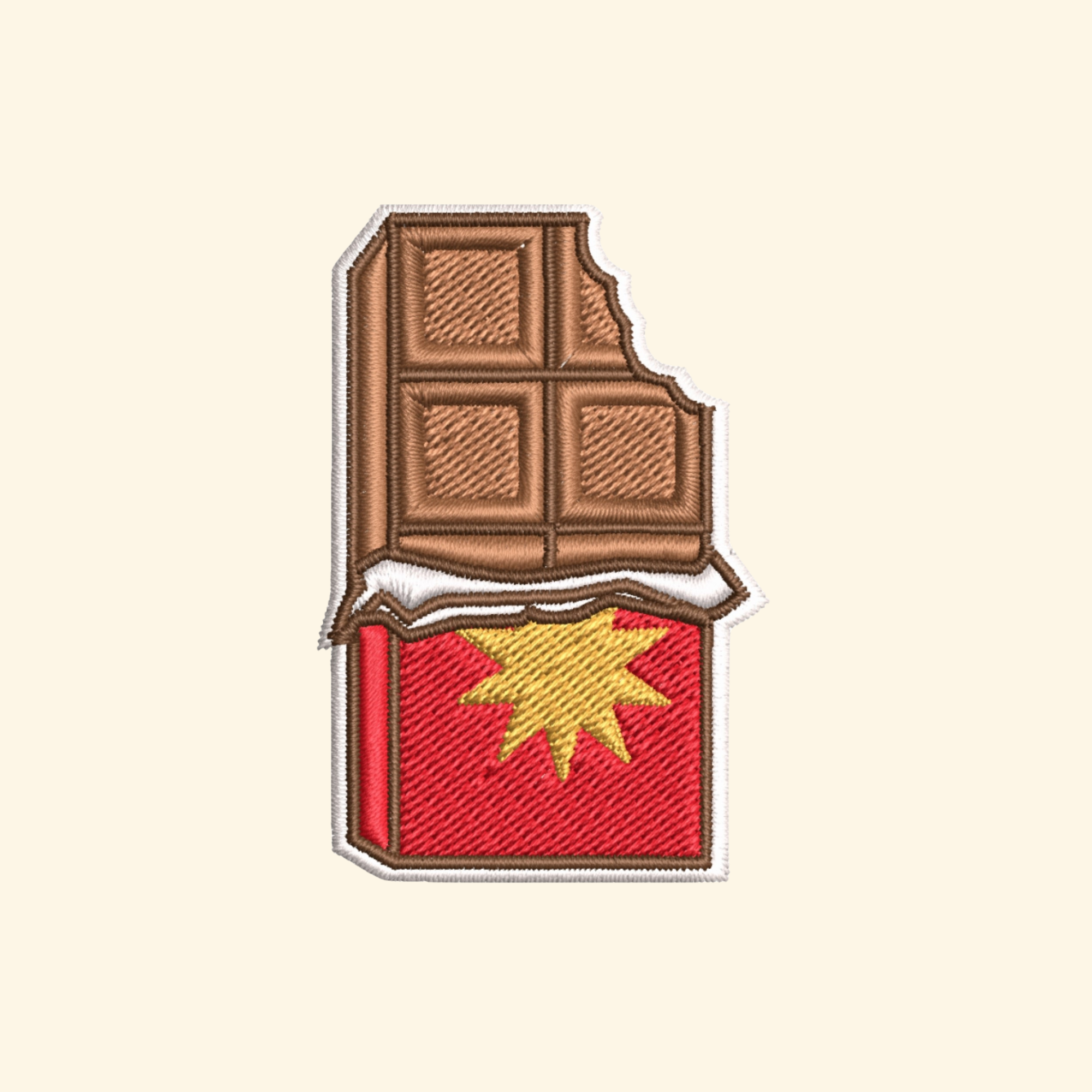 Chocolate embroidery design, Food embroidery file, Machine embroidery, 7 Formats + 6 Sizes