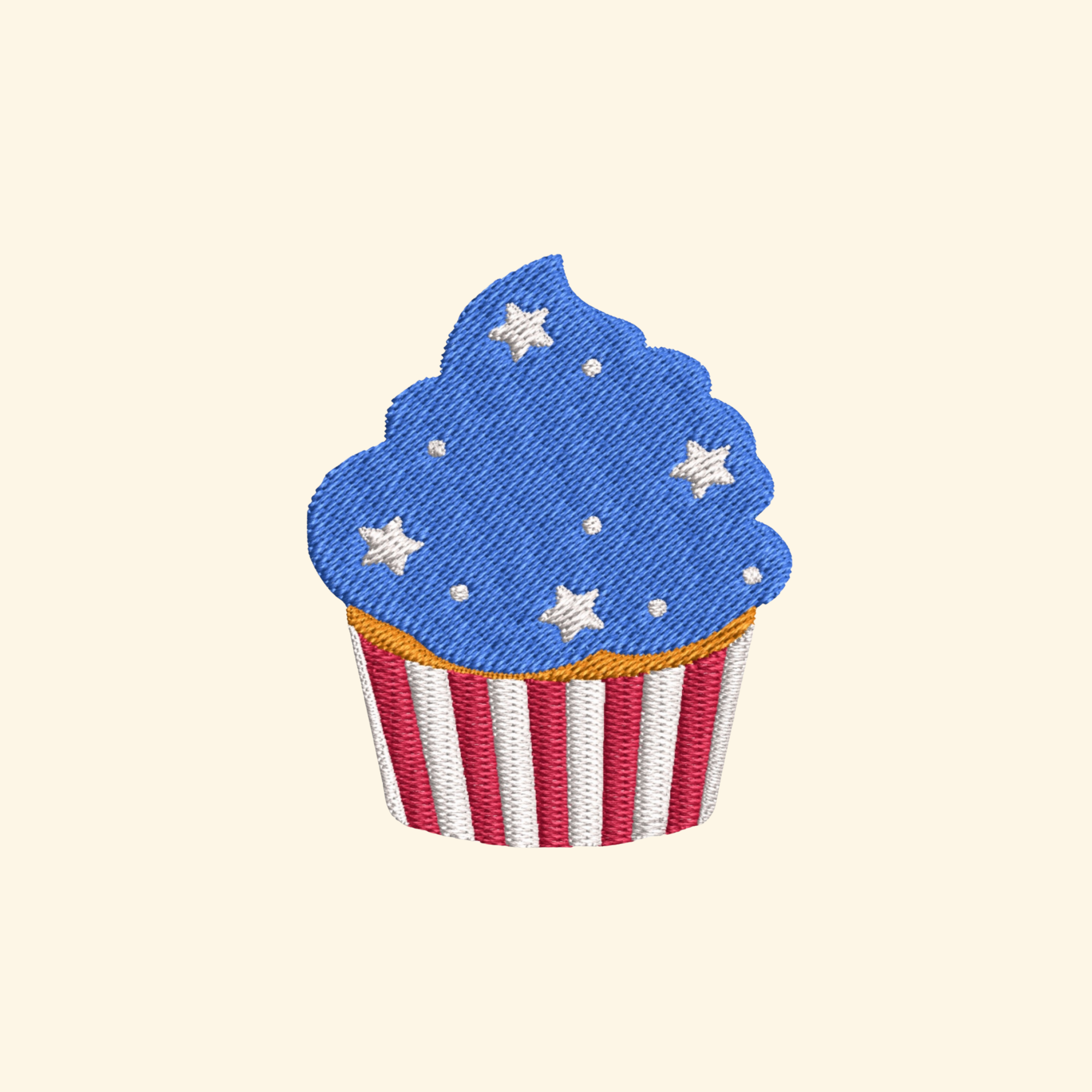 Cupcake embroidery design, Food embroidery file, Machine embroidery, 7 Formats + 6 Sizes