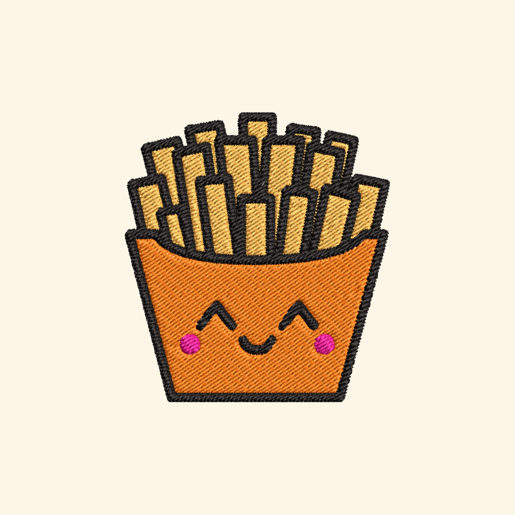 Potato embroidery design, Cute food embroidery file, Machine embroidery, 7 Formats + 6 Sizes