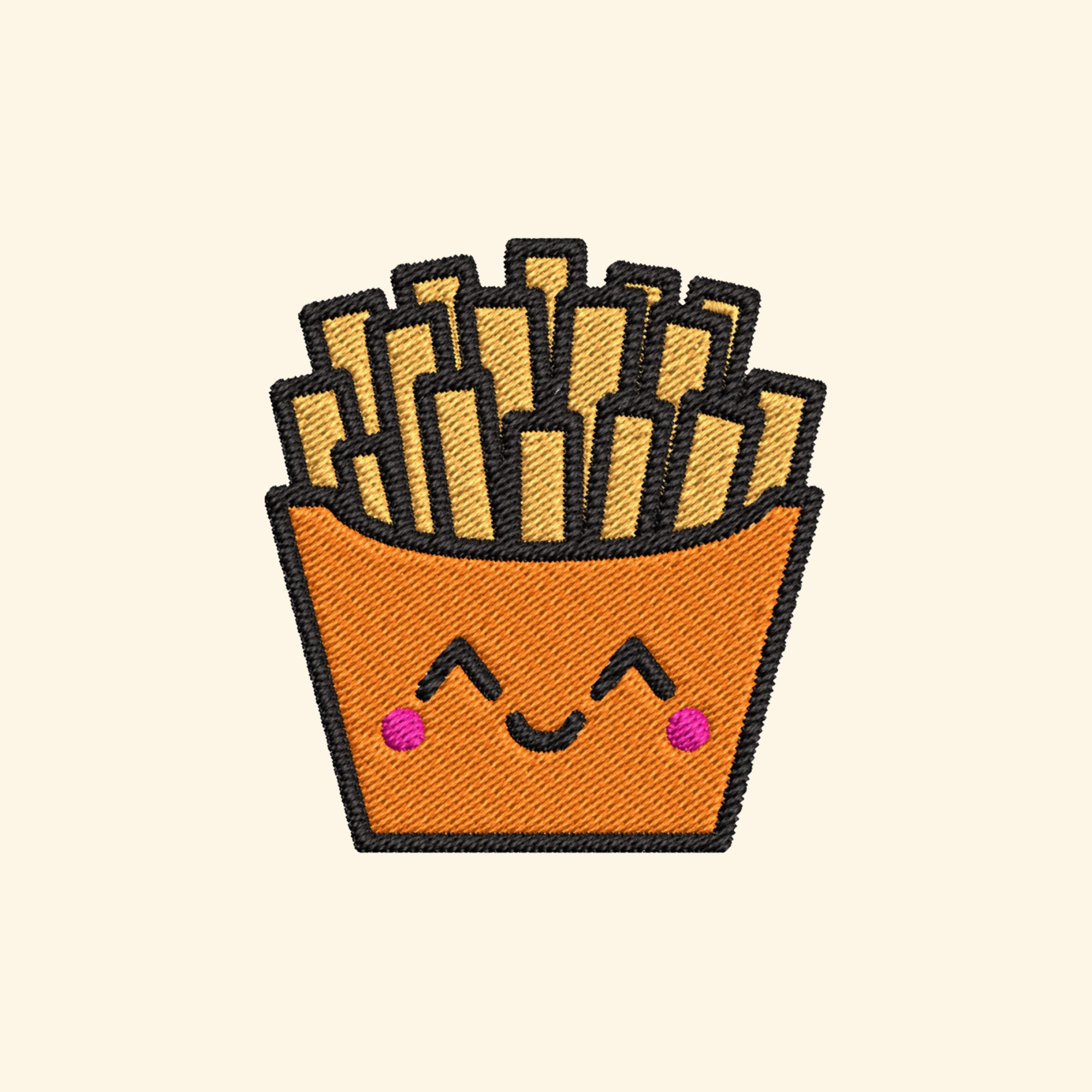 Potato embroidery design, Cute food embroidery file, Machine embroidery, 7 Formats + 6 Sizes