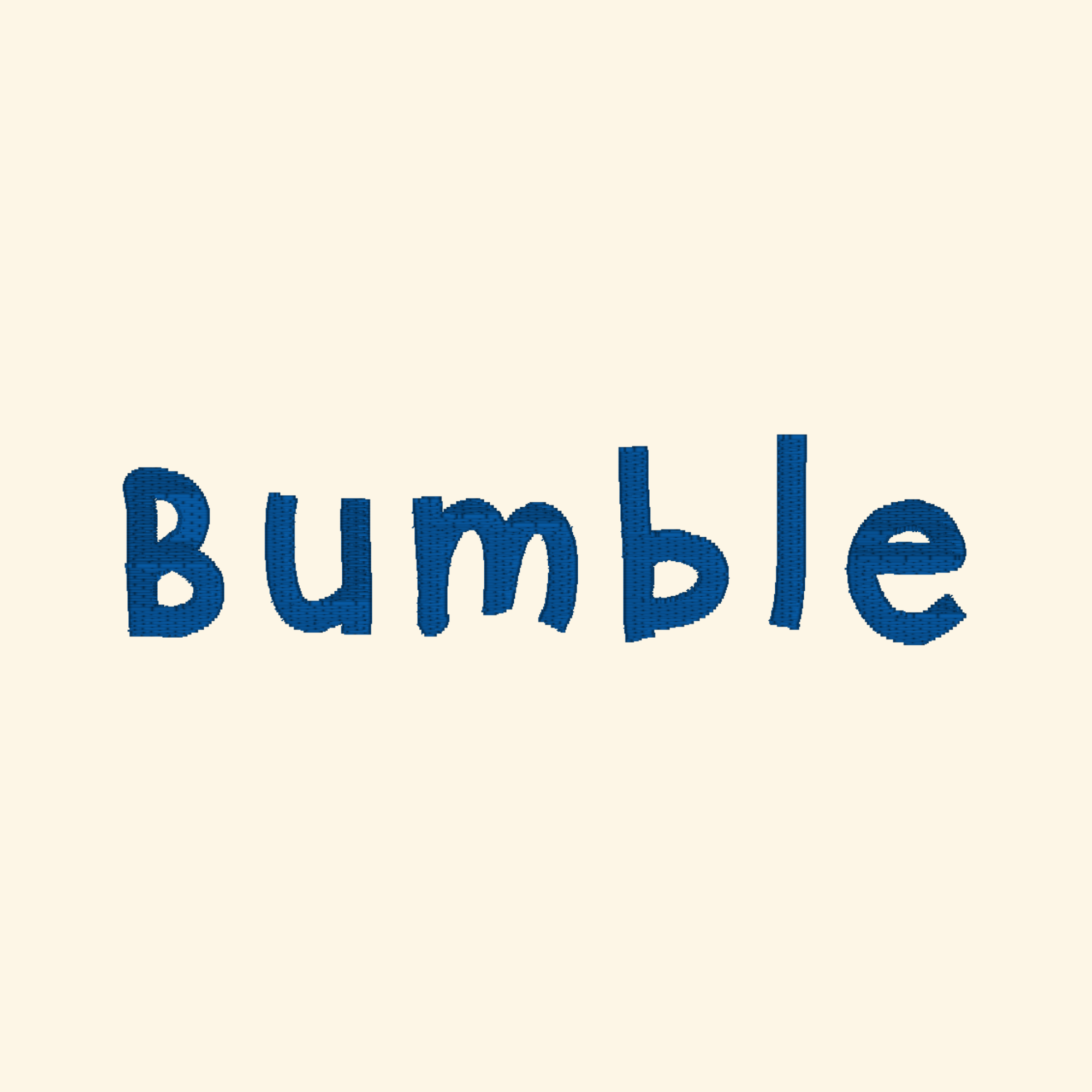 Bumble embroidery font, Kids embroidery font, Machine embroidery font, 7 Formats + 7 Sizes