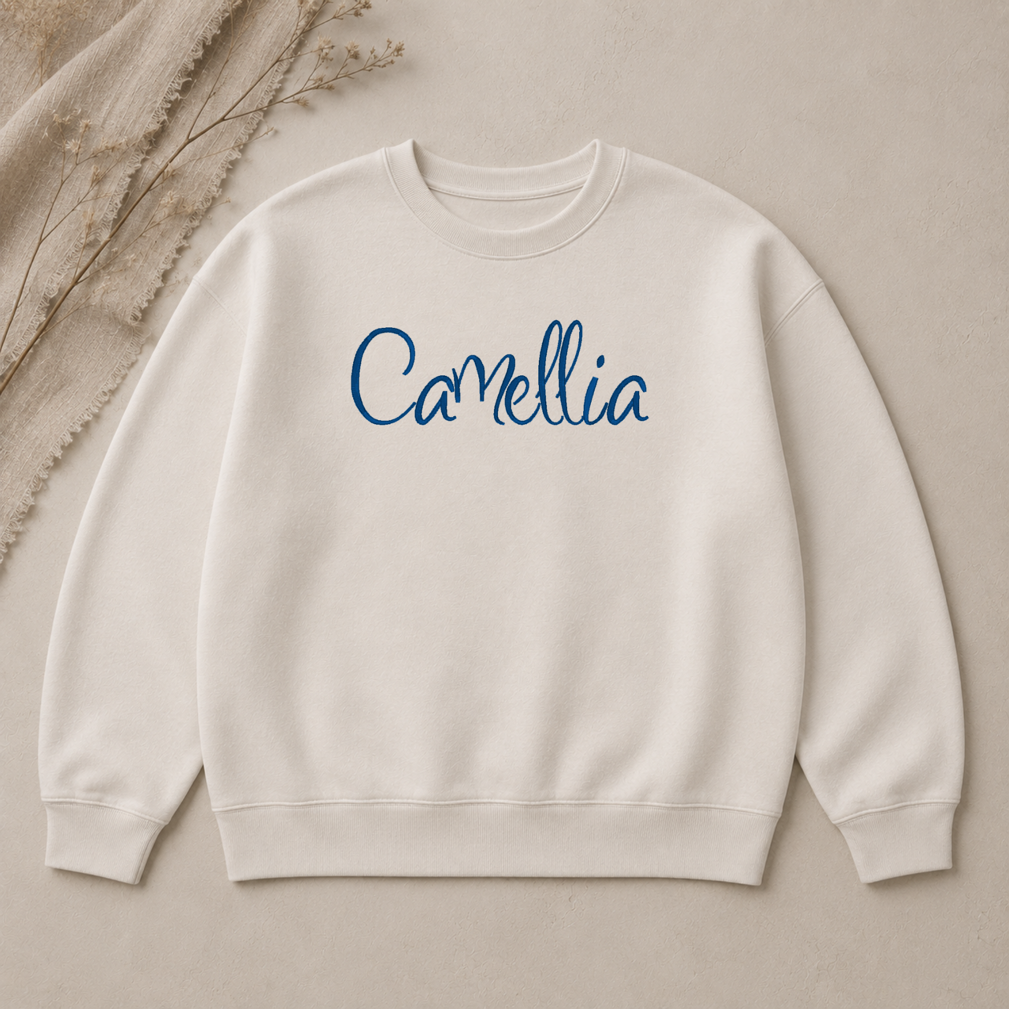 Camellia embroidery font, Cute font, Machine embroidery font, 7 Formats + 7 Sizes
