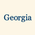 Georgia embroidery font, Simple serif font, Machine embroidery font, 7 Formats + 7 Sizes