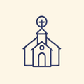 Church embroidery design, Christian embroidery file, Machine embroidery, 7 Formats + 6 Sizes