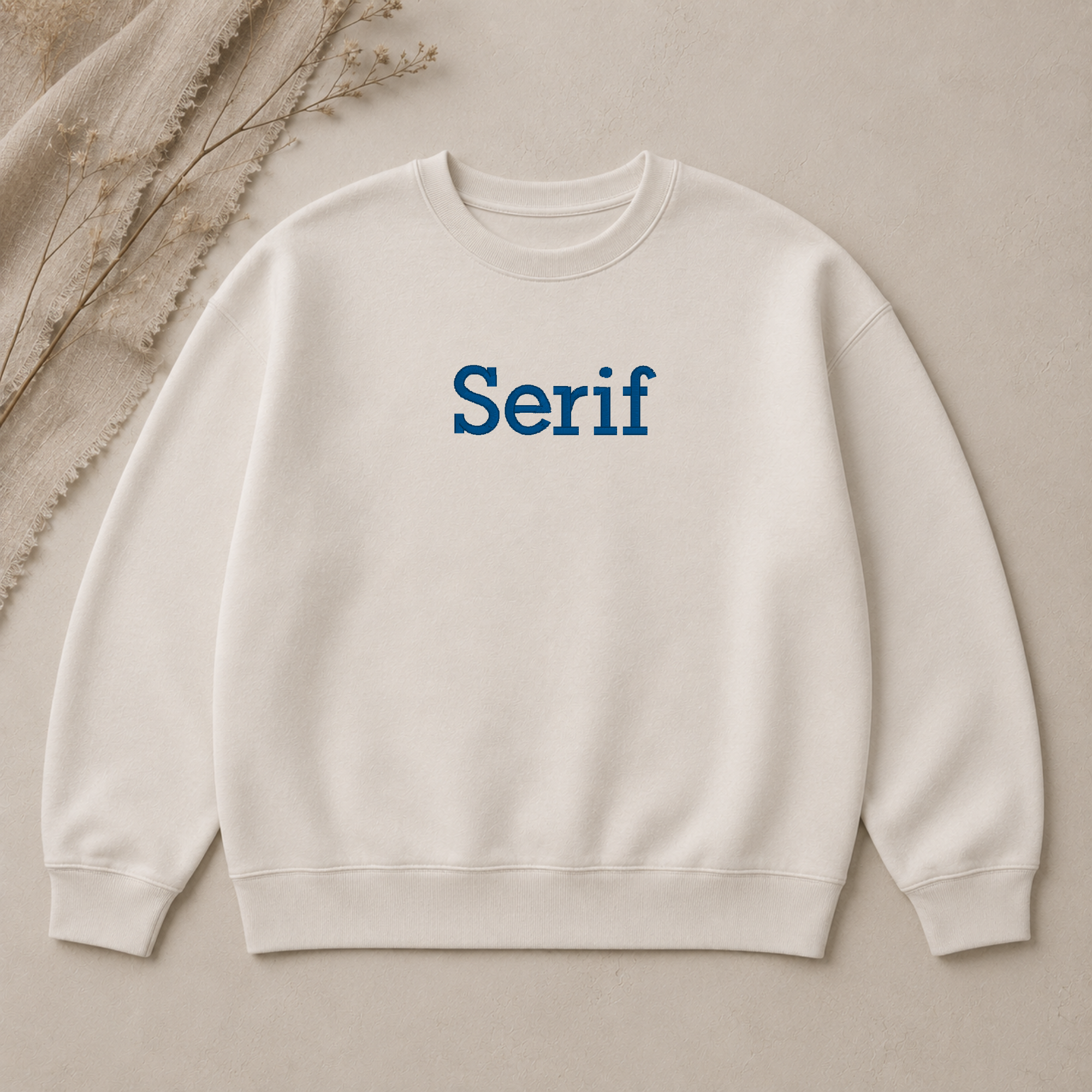 Serif embroidery font, Simple font, Machine embroidery font, 7 Formats + 7 Sizes