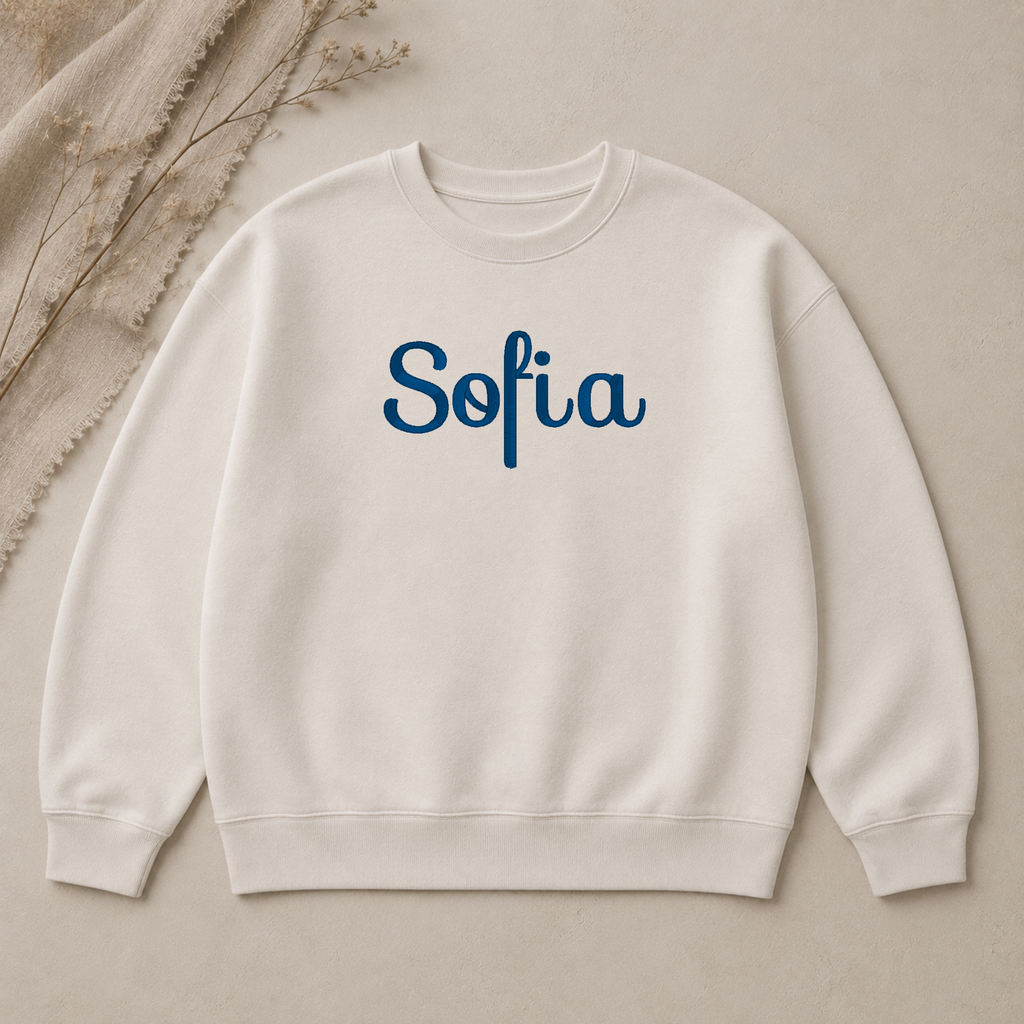 Sophia embroidery font, Cute font, Machine embroidery font, 7 Formats + 7 Sizes