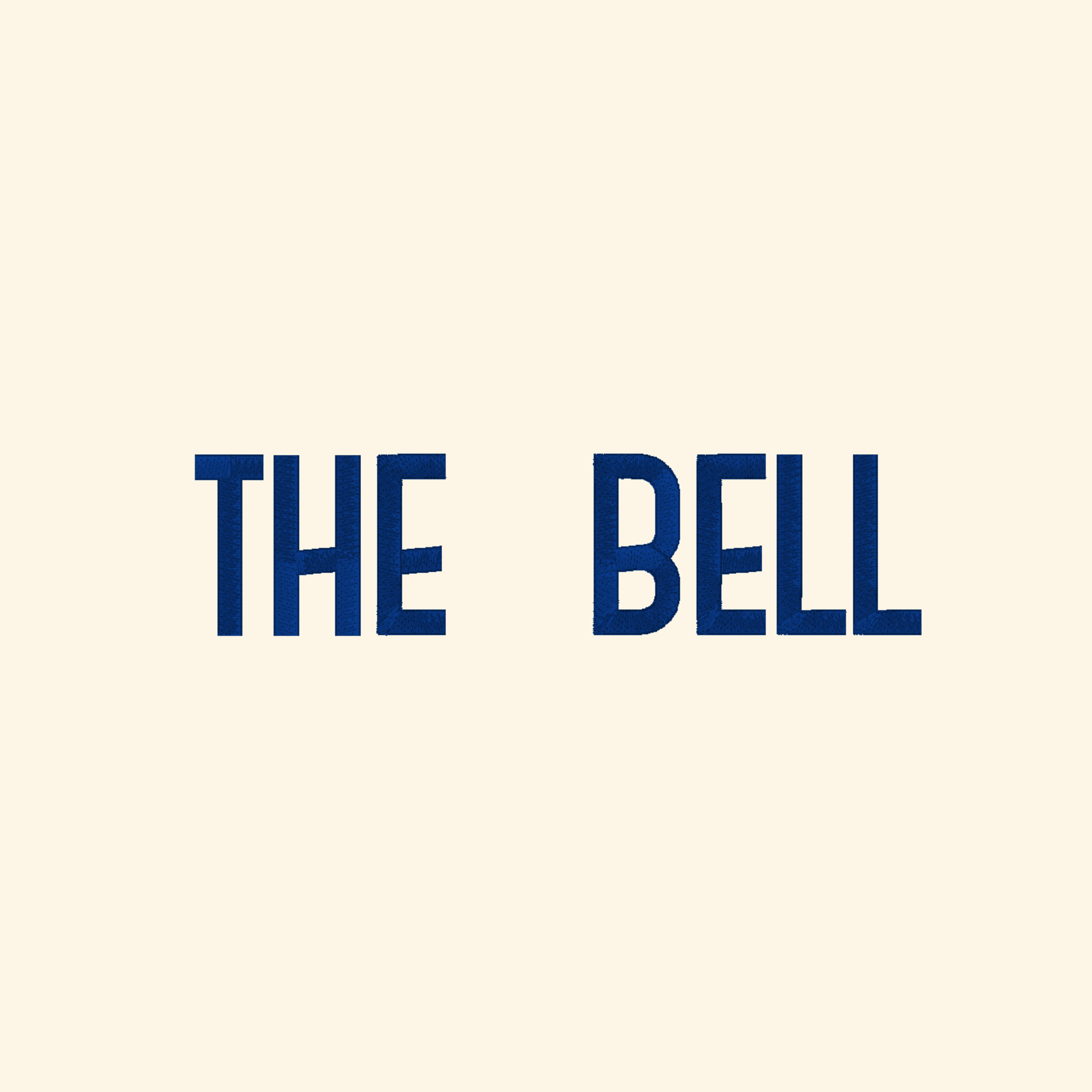 The Bell embroidery font, Display font, Machine embroidery font, 7 Formats + 7 Sizes