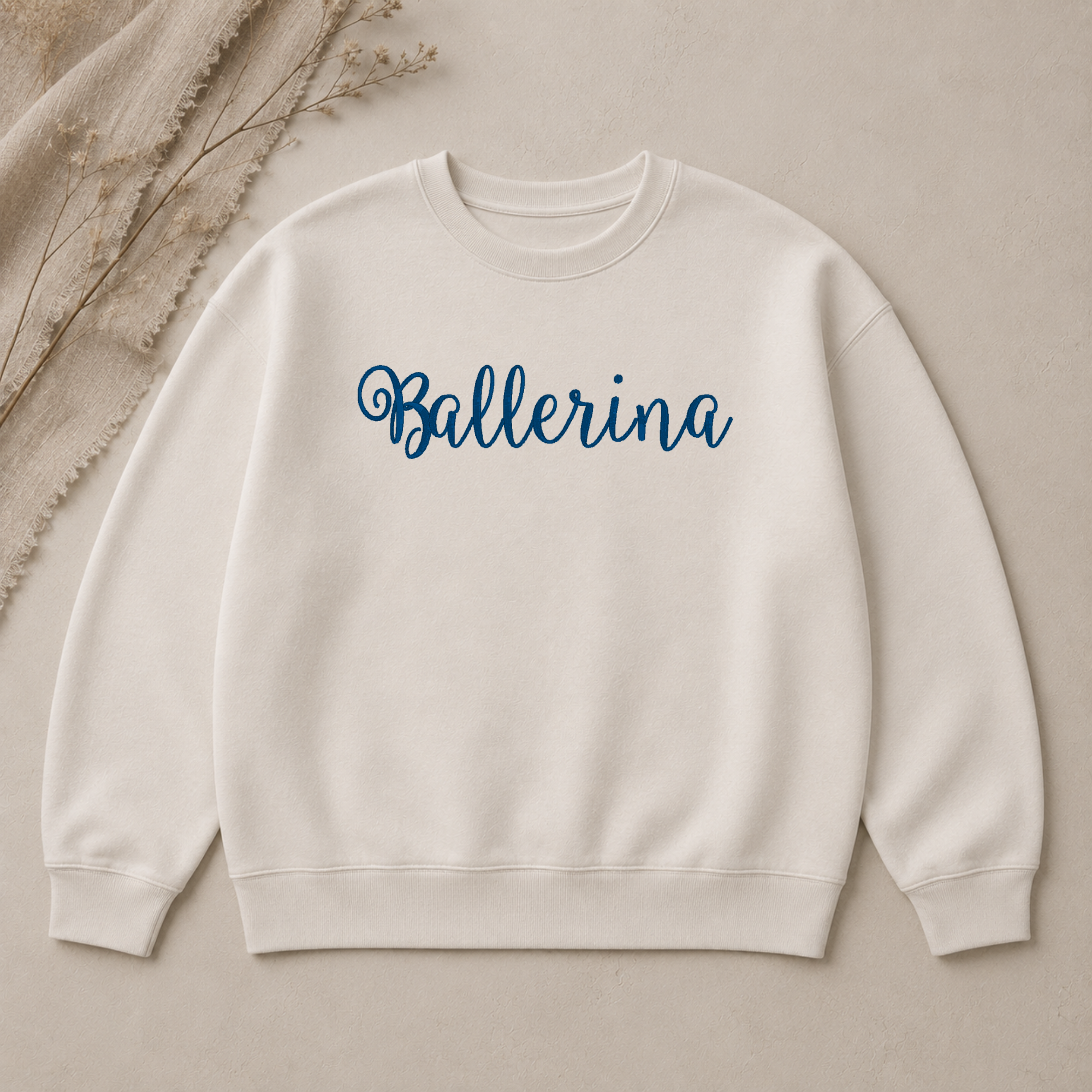 Ballerina embroidery font, Script embroidery font, Machine embroidery font, 7 Formats + 7 Sizes