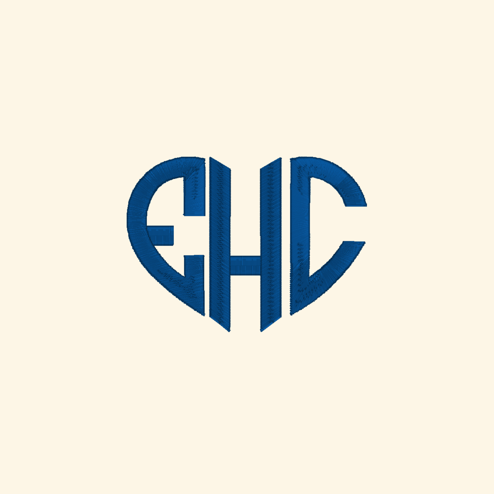 Heart monogram embroidery font, Monogram machine embroidery font, 7 Formats + 7 Sizes