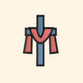 Cross embroidery design, Christian embroidery file, Machine embroidery, 7 Formats + 6 Sizes