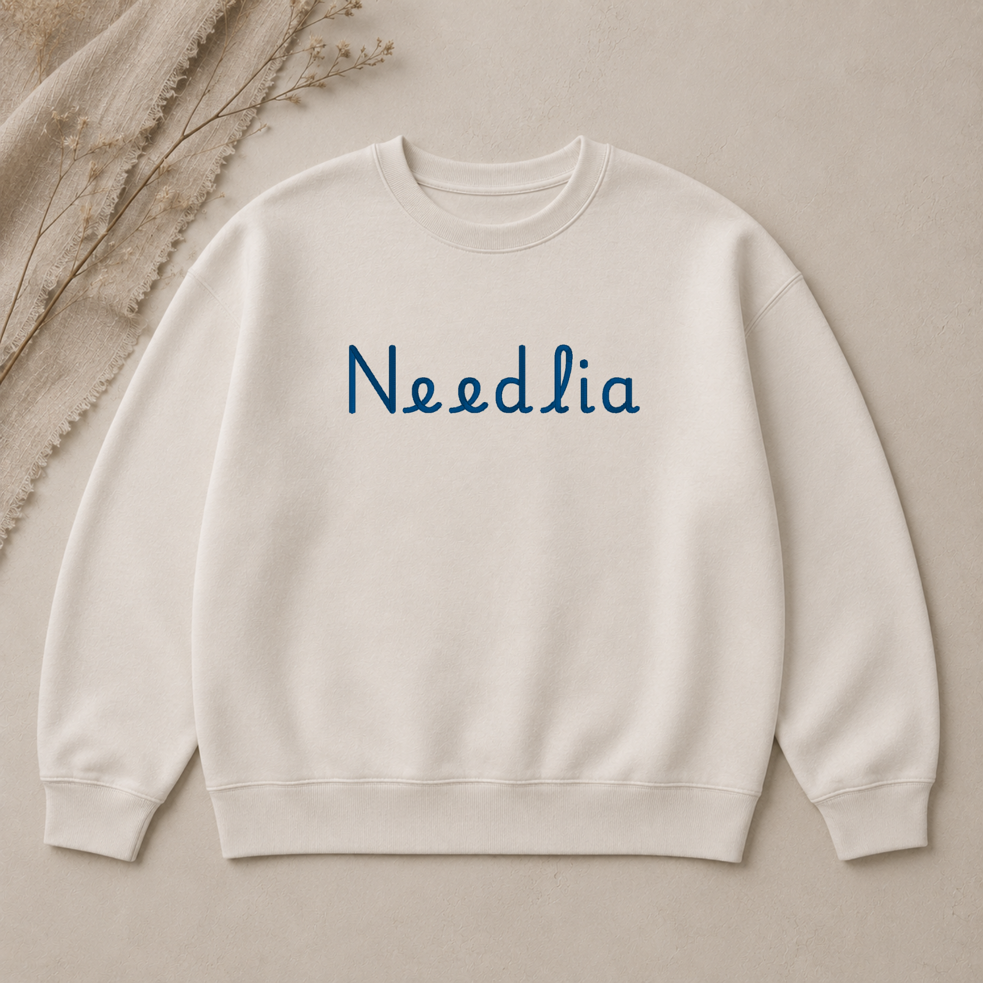 Needlia embroidery font, Cute thin font, Machine embroidery font, 7 Formats + 7 Sizes