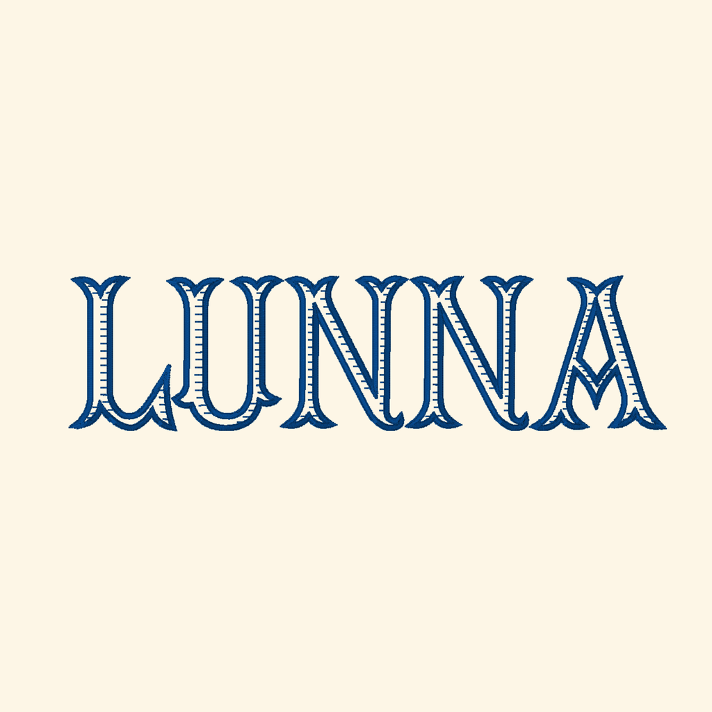 BX font - Lunna monogram, Embroidery font, Fishtail font, Machine embroidery letters