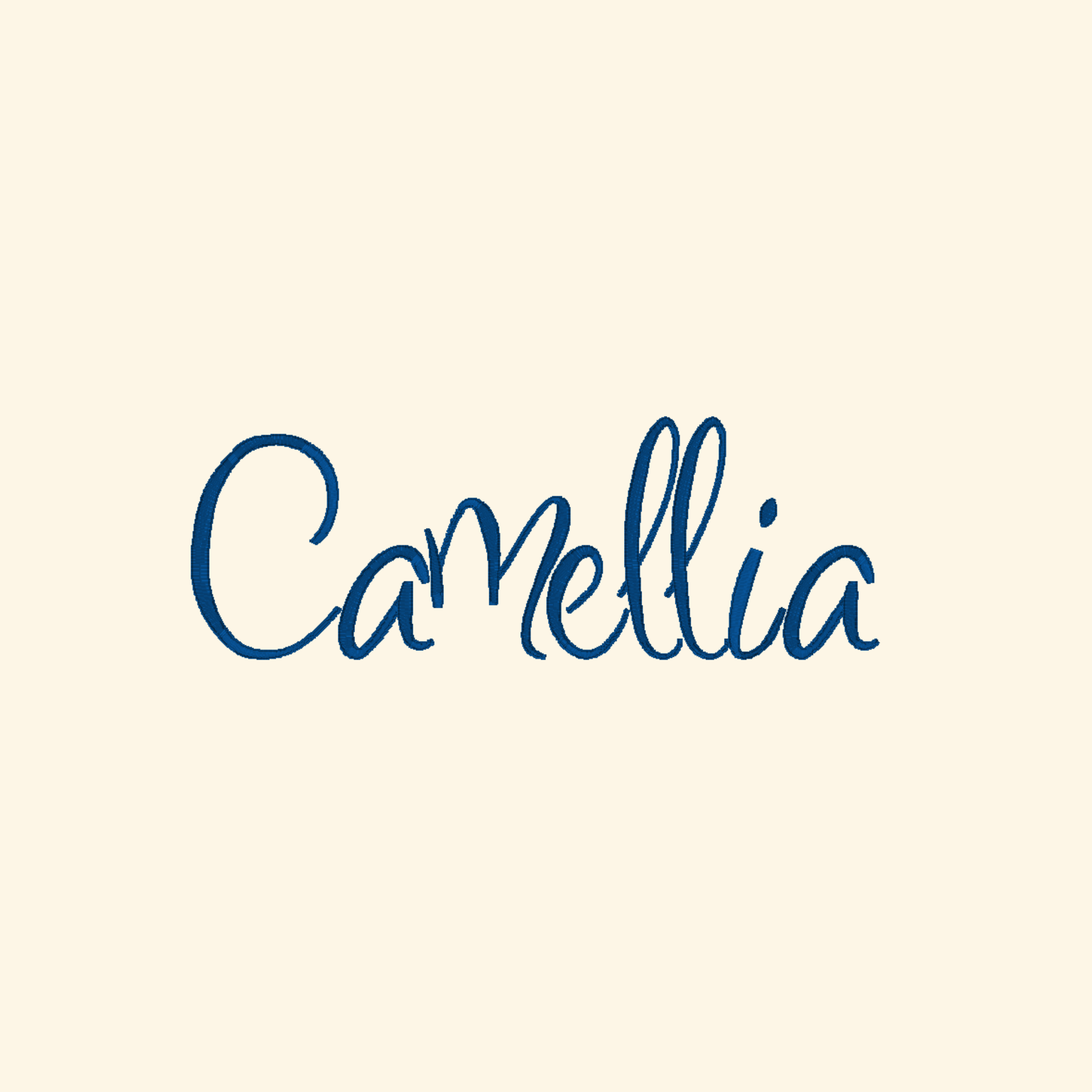 Camellia embroidery font, Cute font, Machine embroidery font, 7 Formats + 7 Sizes