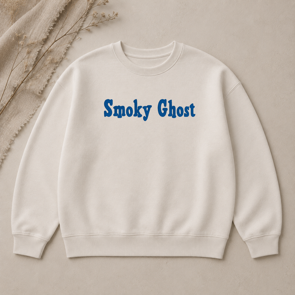 Smoky Ghost embroidery font, Halloween embroidery font, Simple machine embroidery font, 7 Formats + 7 Sizes