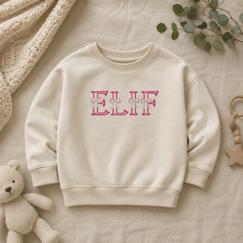 Bow monogram, Kids embroidery font, Machine embroidery letters, 7 Formats + 7 Sizes