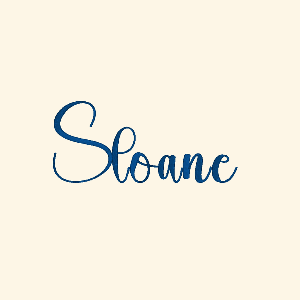 Sloane embroidery font, Cute font, Machine embroidery font, 7 Formats + 7 Sizes