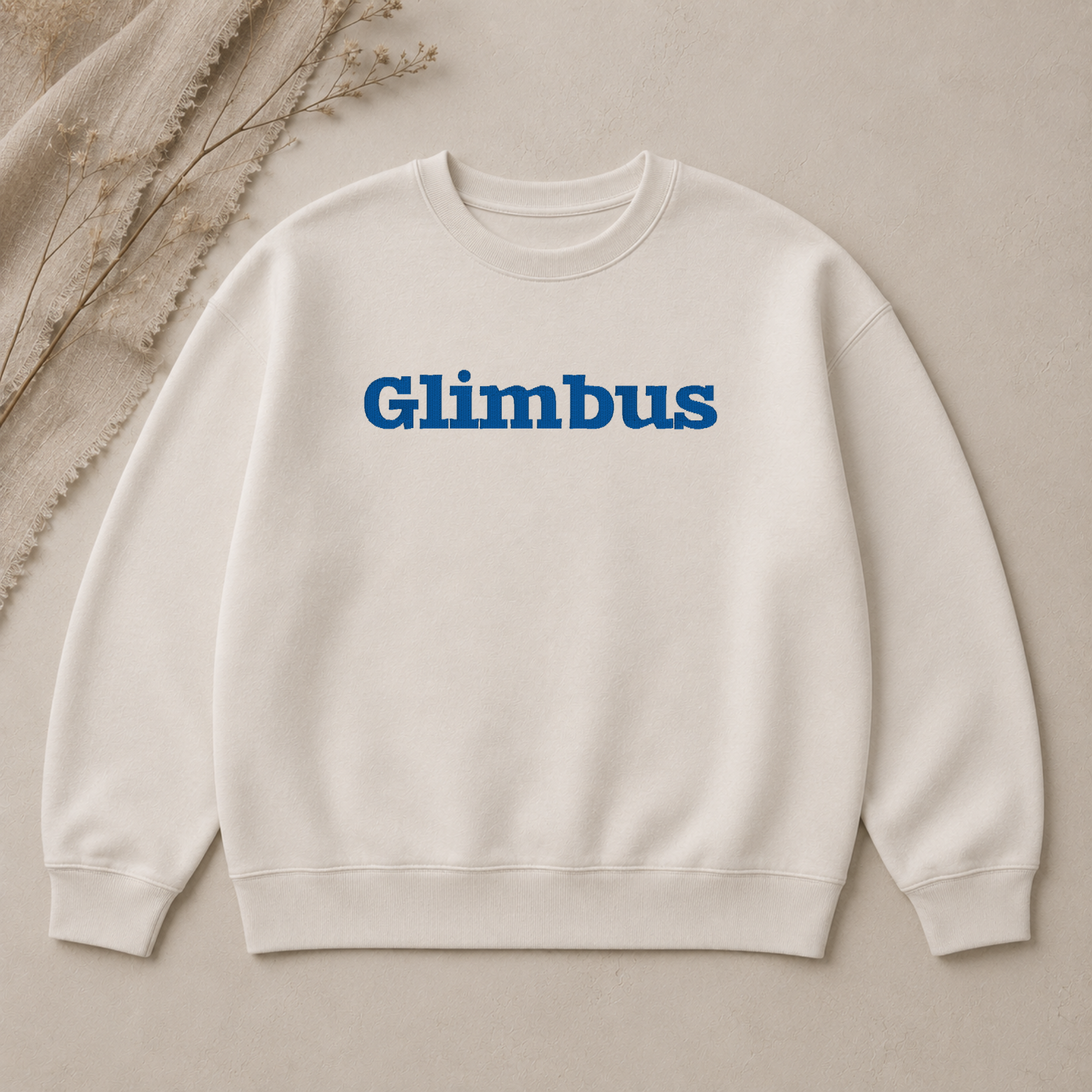 Glimbus embroidery font, Serif embroidery font, Machine embroidery font, 7 Formats + 7 Sizes
