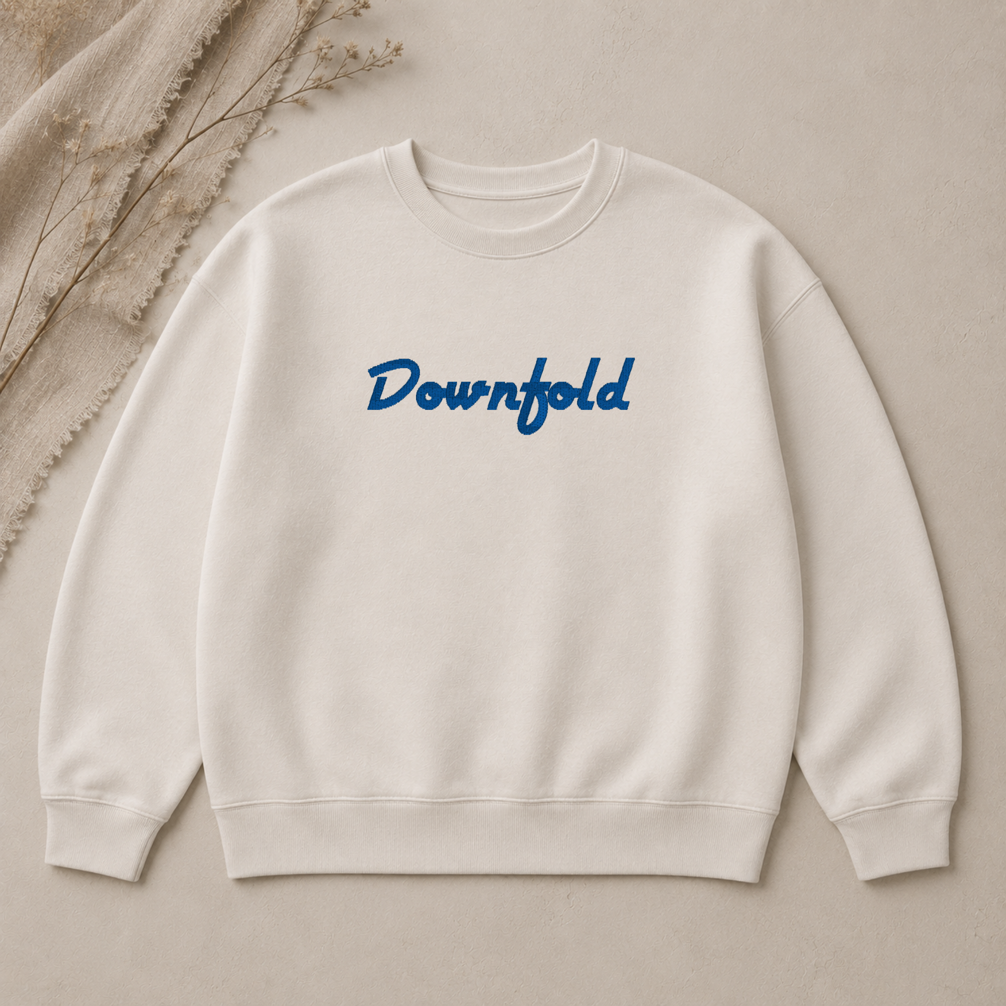 Downfold embroidery font, Cursive embroidery font, Machine embroidery font, 7 Formats + 7 Sizes