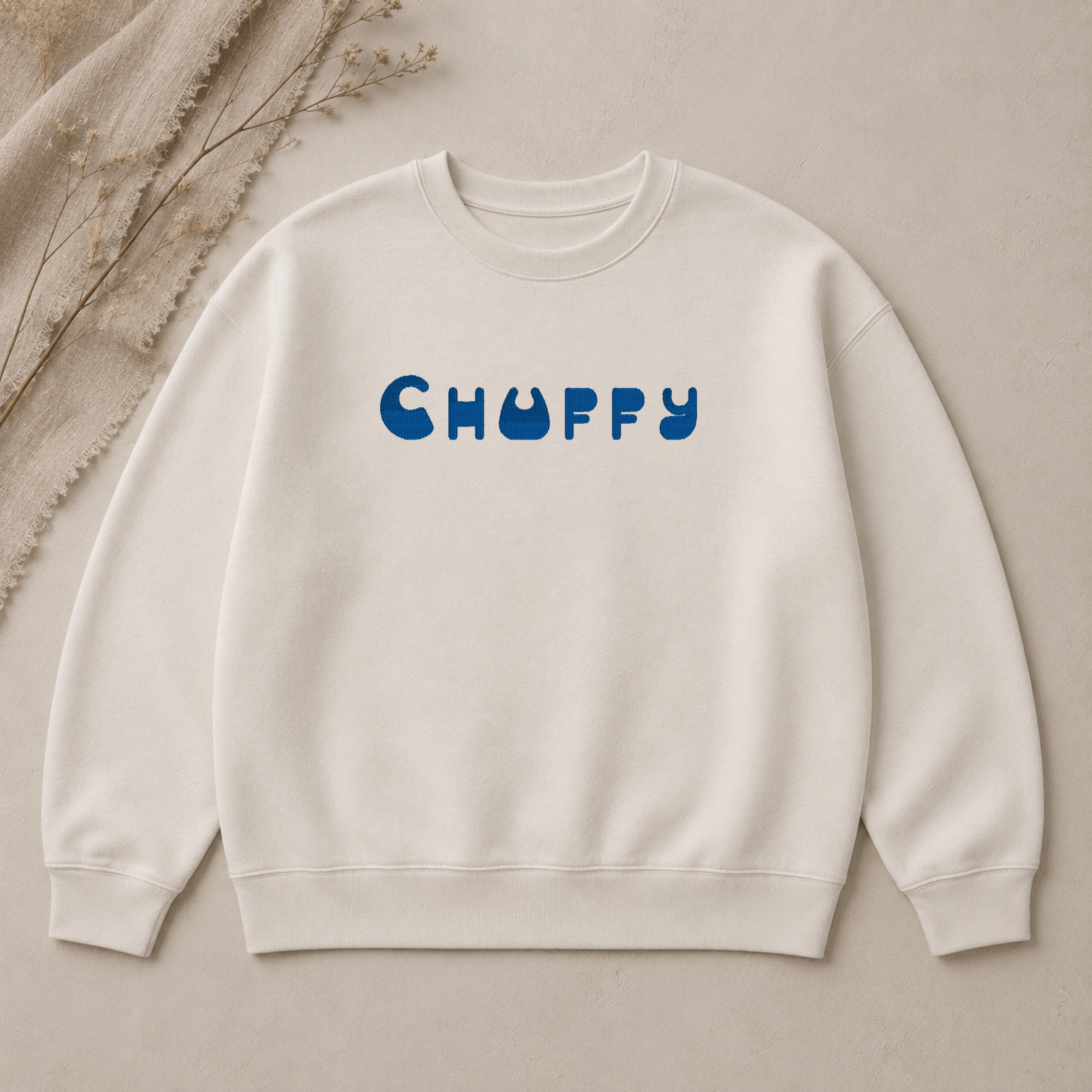 Chuffy embroidery font, Display bold embroidery font, Machine embroidery font, 7 Formats + 7 Sizes
