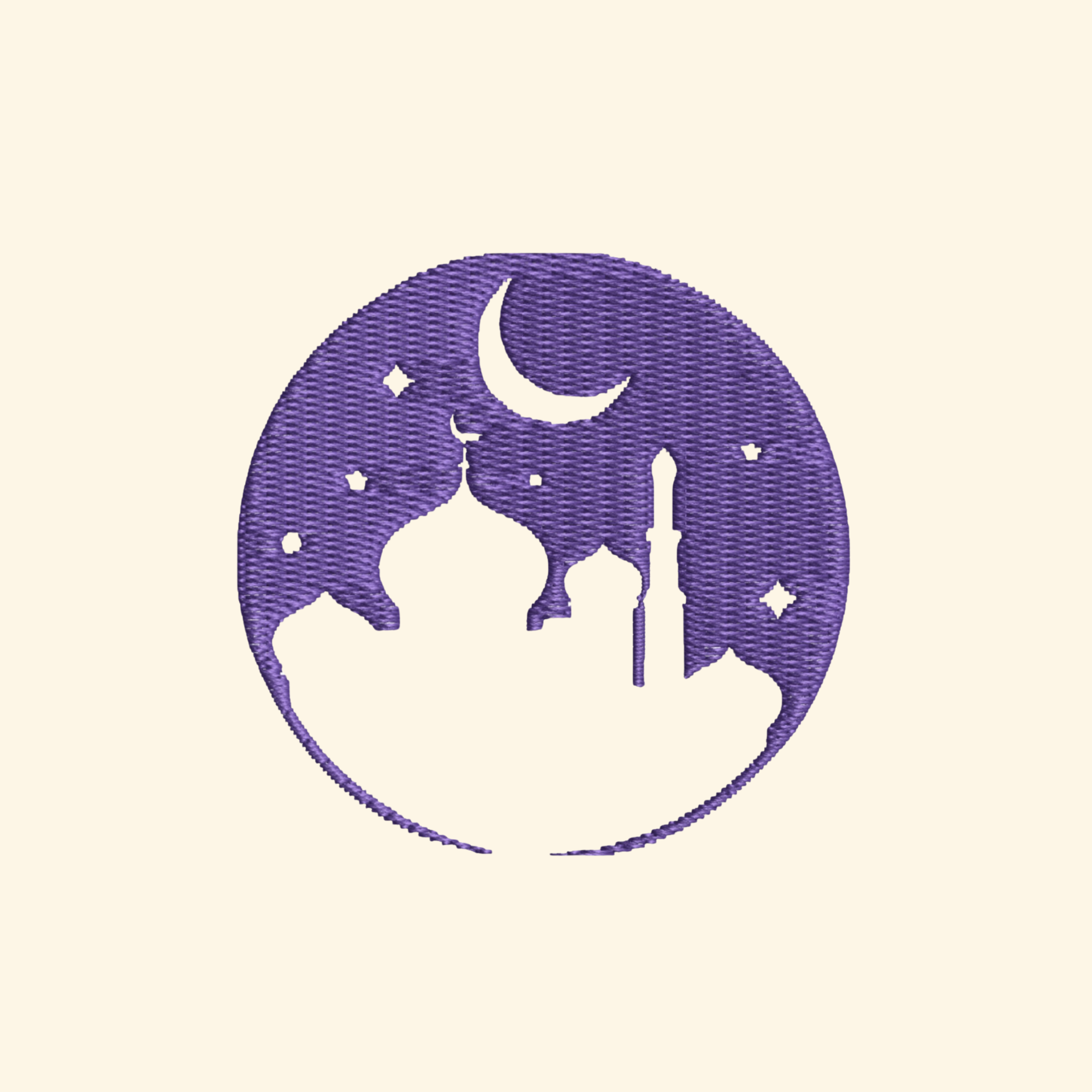 Mosque embroidery design, Religious embroidery file, Machine embroidery, 7 Formats + 6 Sizes