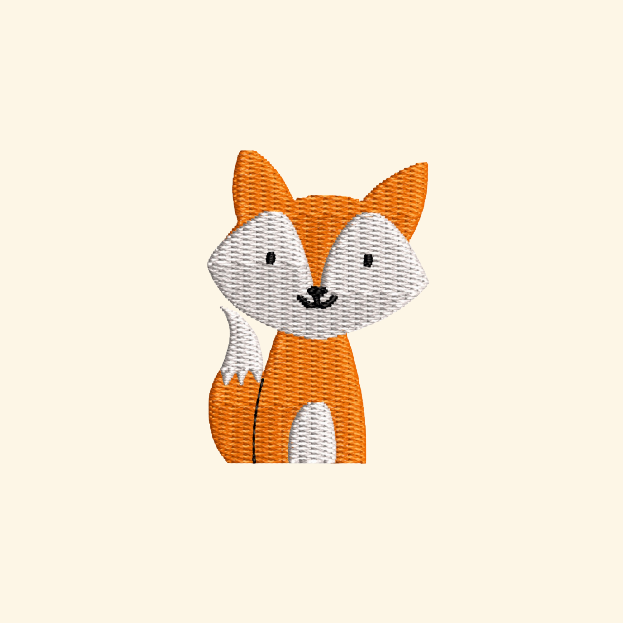 Fox embroidery design, Forest animal embroidery file, Machine embroidery, 7 Formats + 6 Sizes